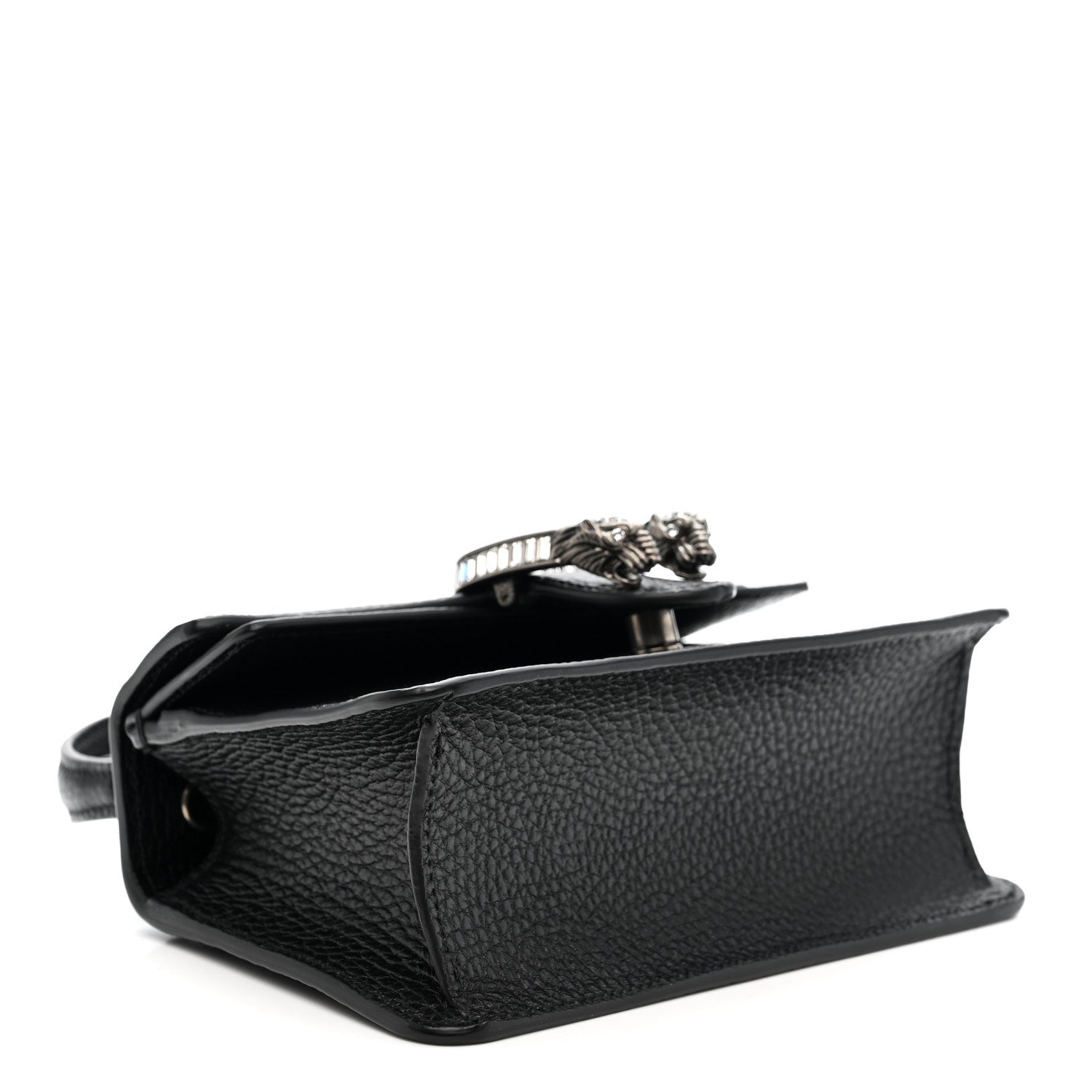 Gucci Dollar Calfskin Crystal Mini Dionysus Top Handle Bag Black Crystal