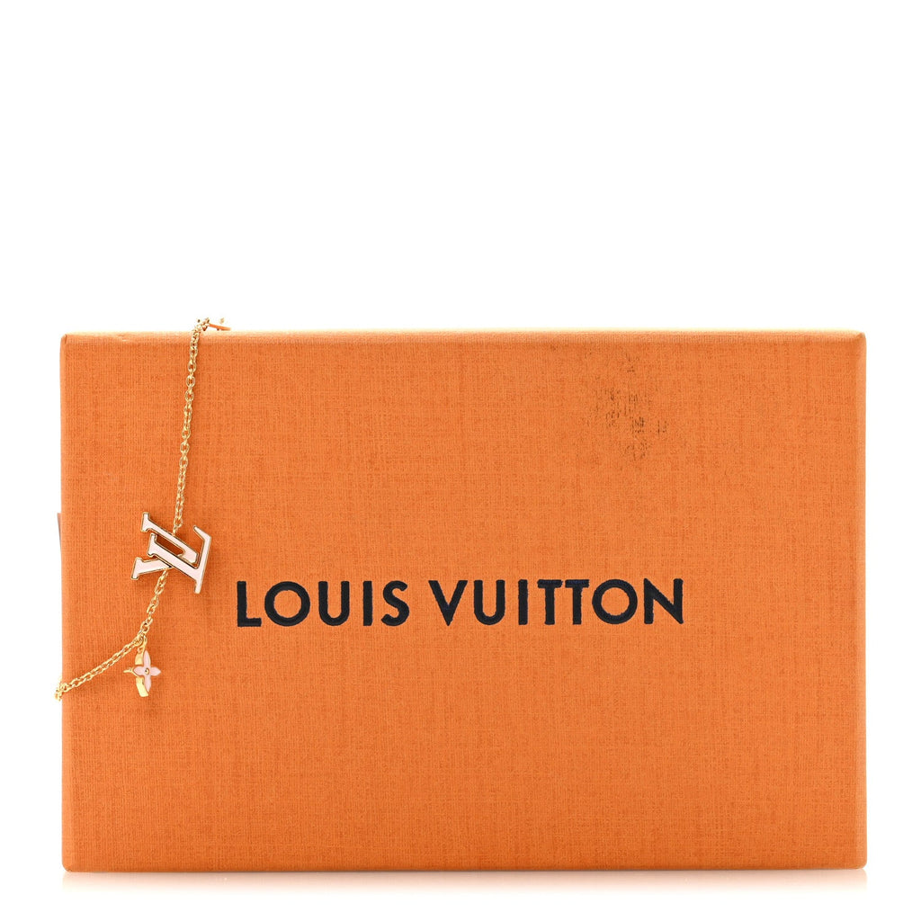 Louis Vuitton Metal Enamel LV Iconic Bracelet Gold Light Pink