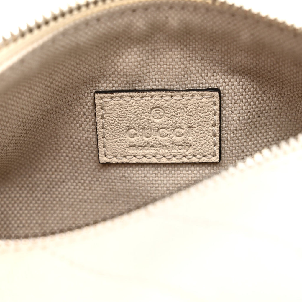 Gucci Sakai Be Green Calfskin Diagonal Stitched Mini Blondie Barrel Shoulder Bag Mystic White
