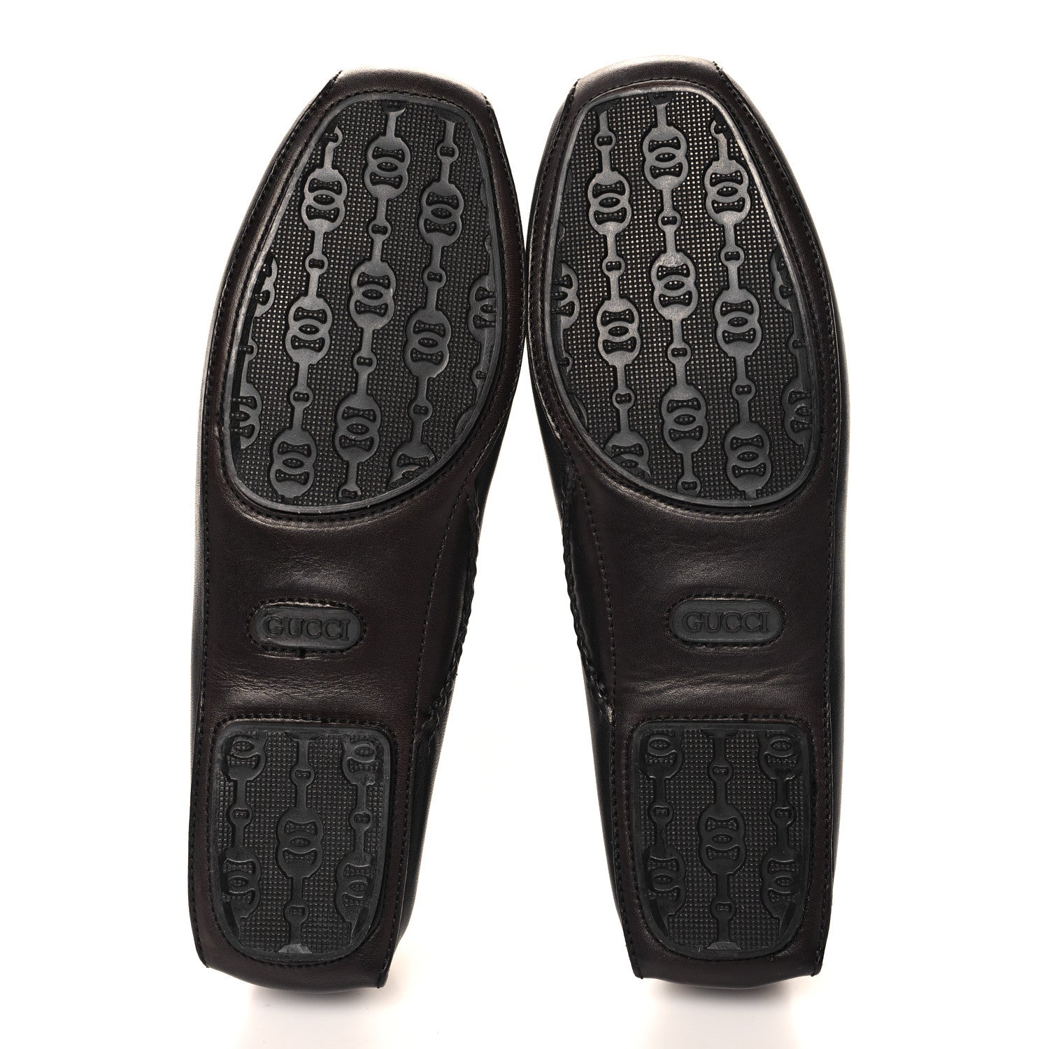 Gucci Calfskin Mens Horsebit Loafers 10 Brown