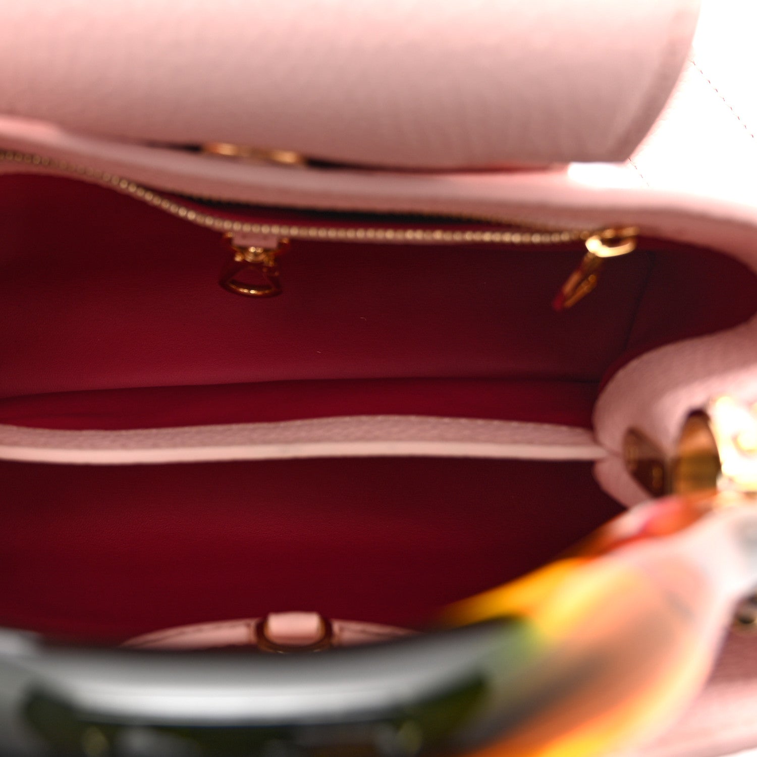 Louis Vuitton Taurillon Resin Murano Capucines BB Rose Jasmin