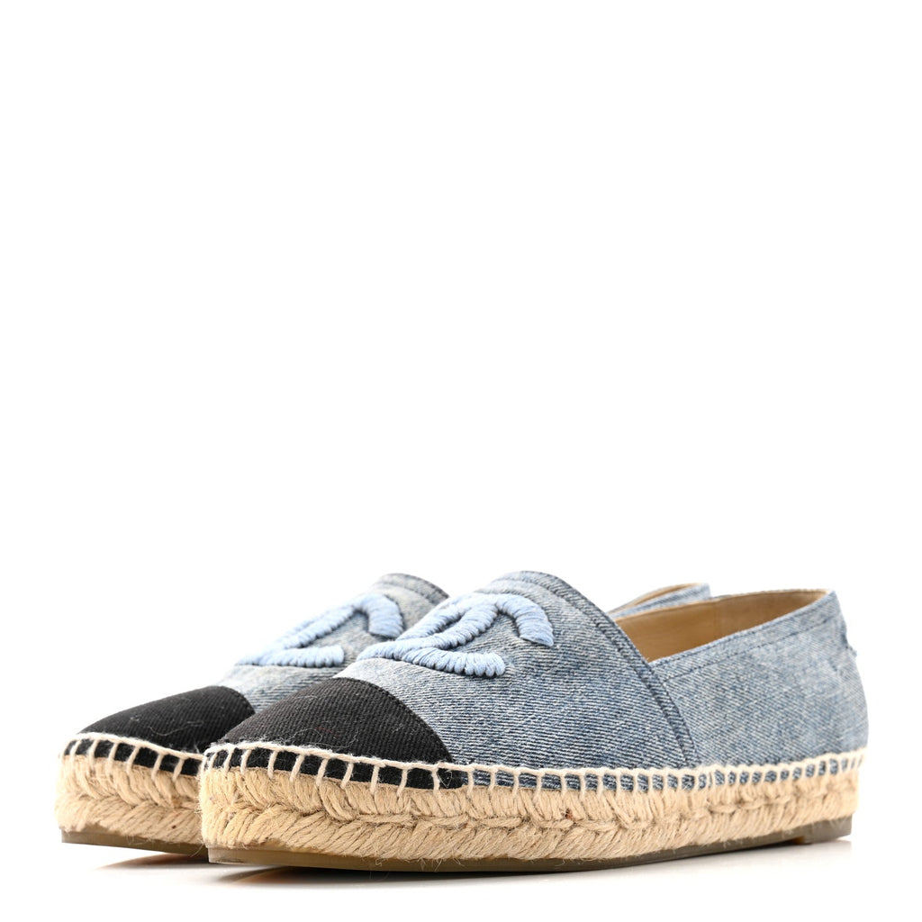 Denim CC Espadrilles 37 Blue Black