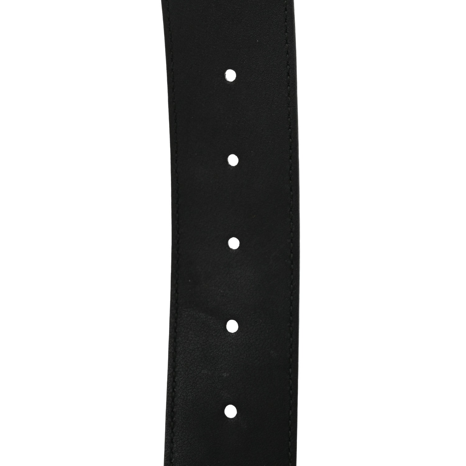 Gucci GG Supreme Monogram Selleria Calfskin Interlocking G 40mm Belt 80 32 Black Grey
