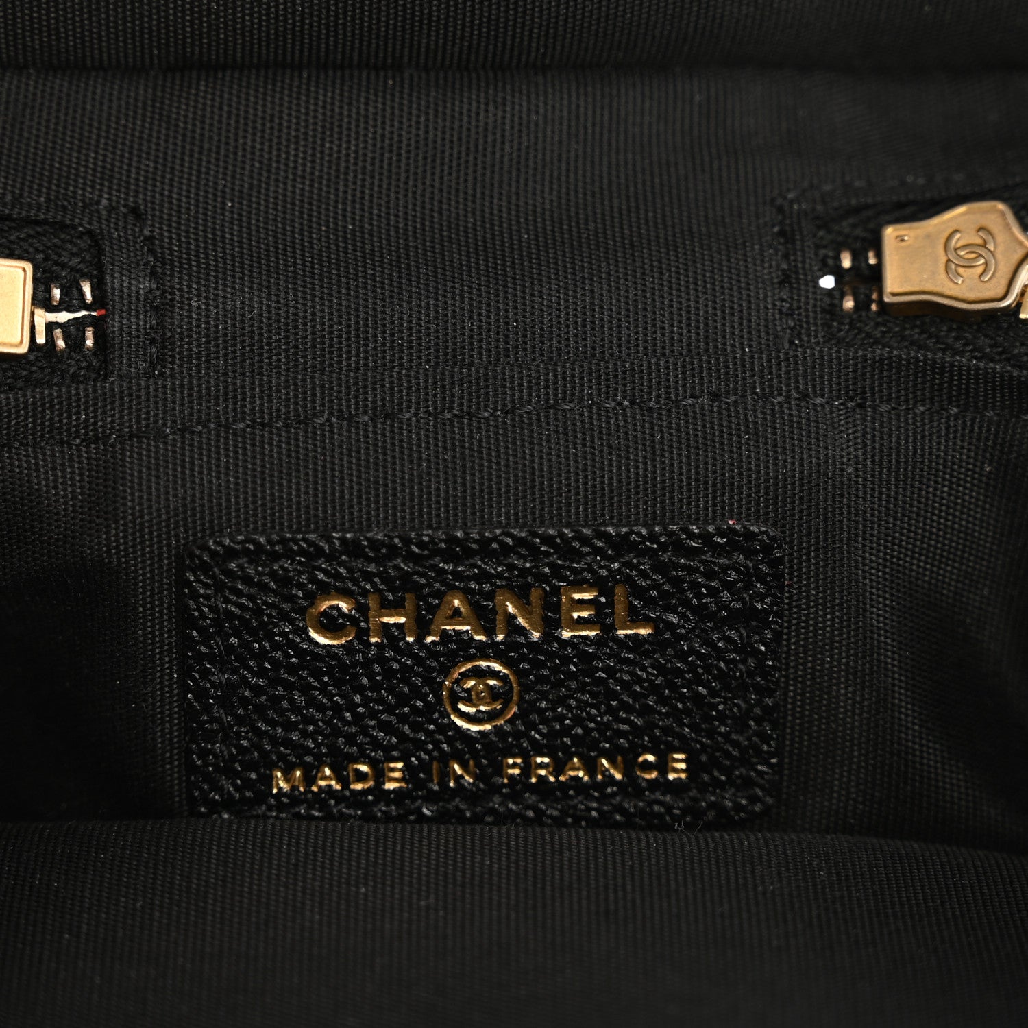 Chanel Caviar Quilted Mini Top Handle Vanity With Chain Black