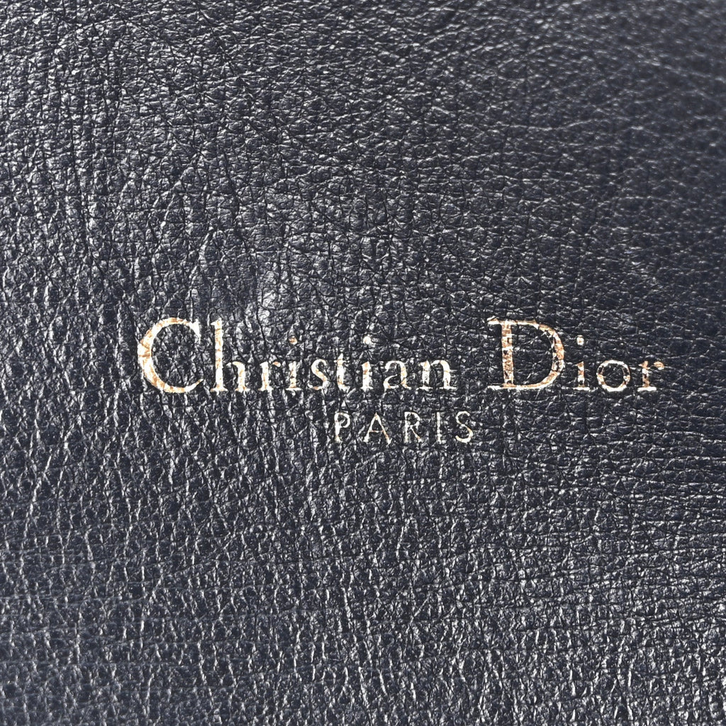 Christian Dior Oblique Saddle Chain Long Wallet Blue