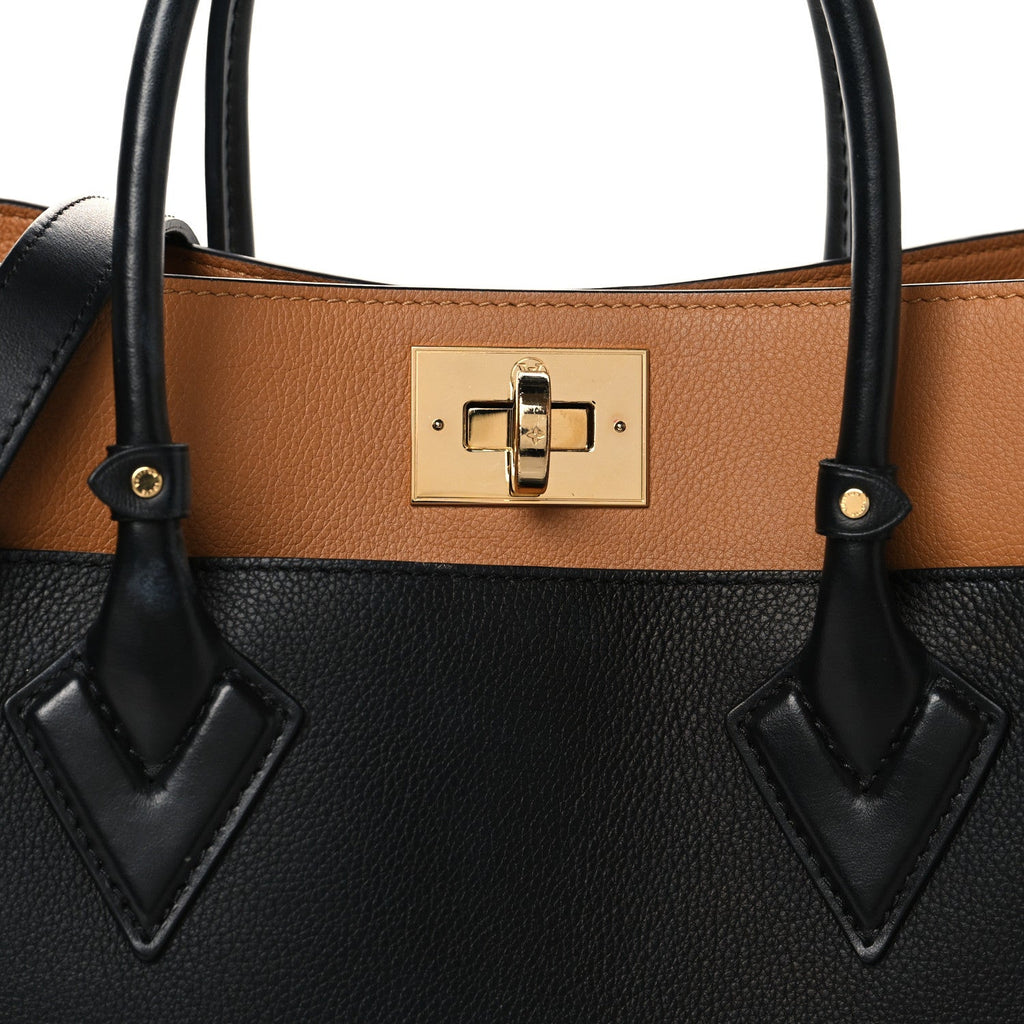 Louis Vuitton Calfskin Monogram On My Side MM Black