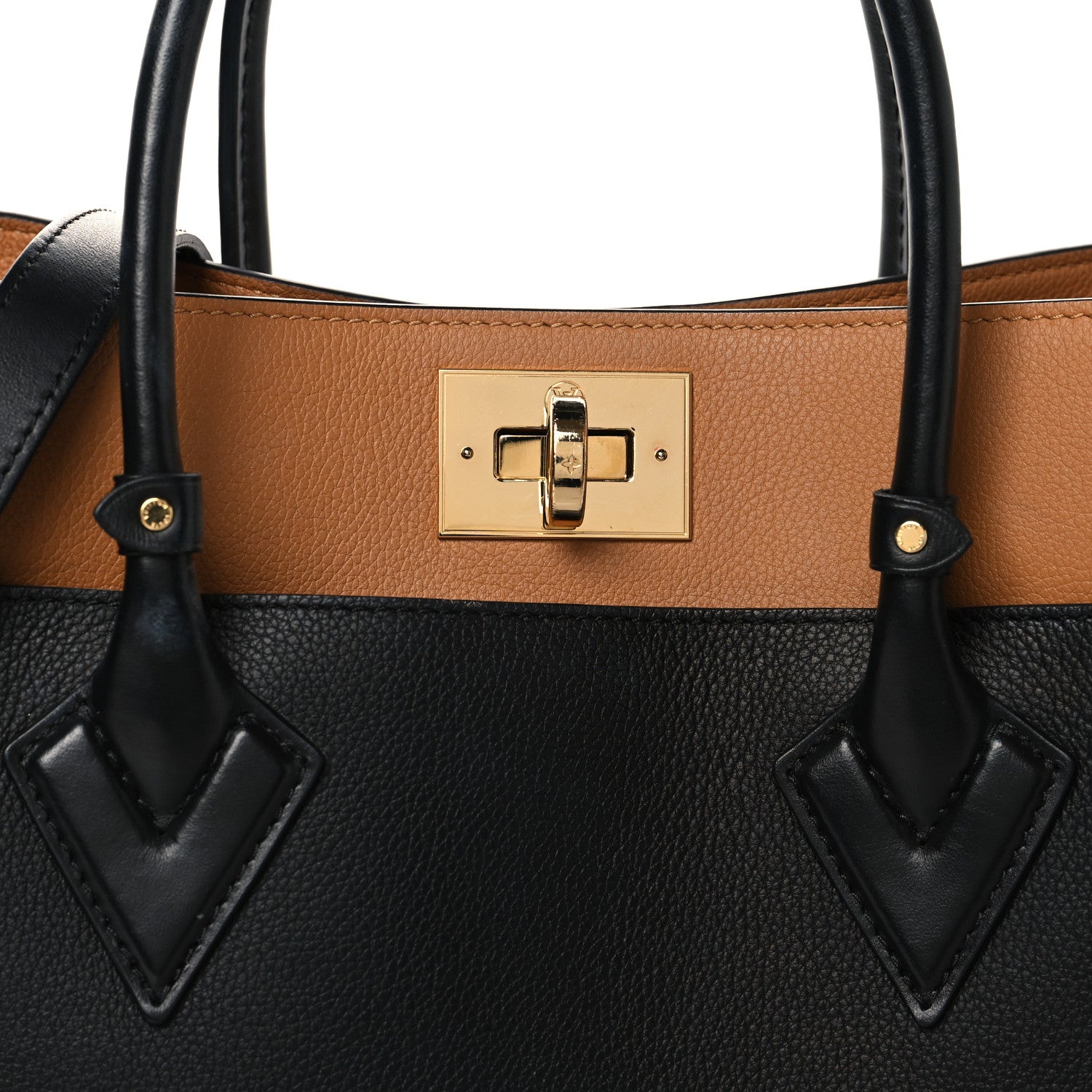 Louis Vuitton Calfskin Monogram On My Side MM Black