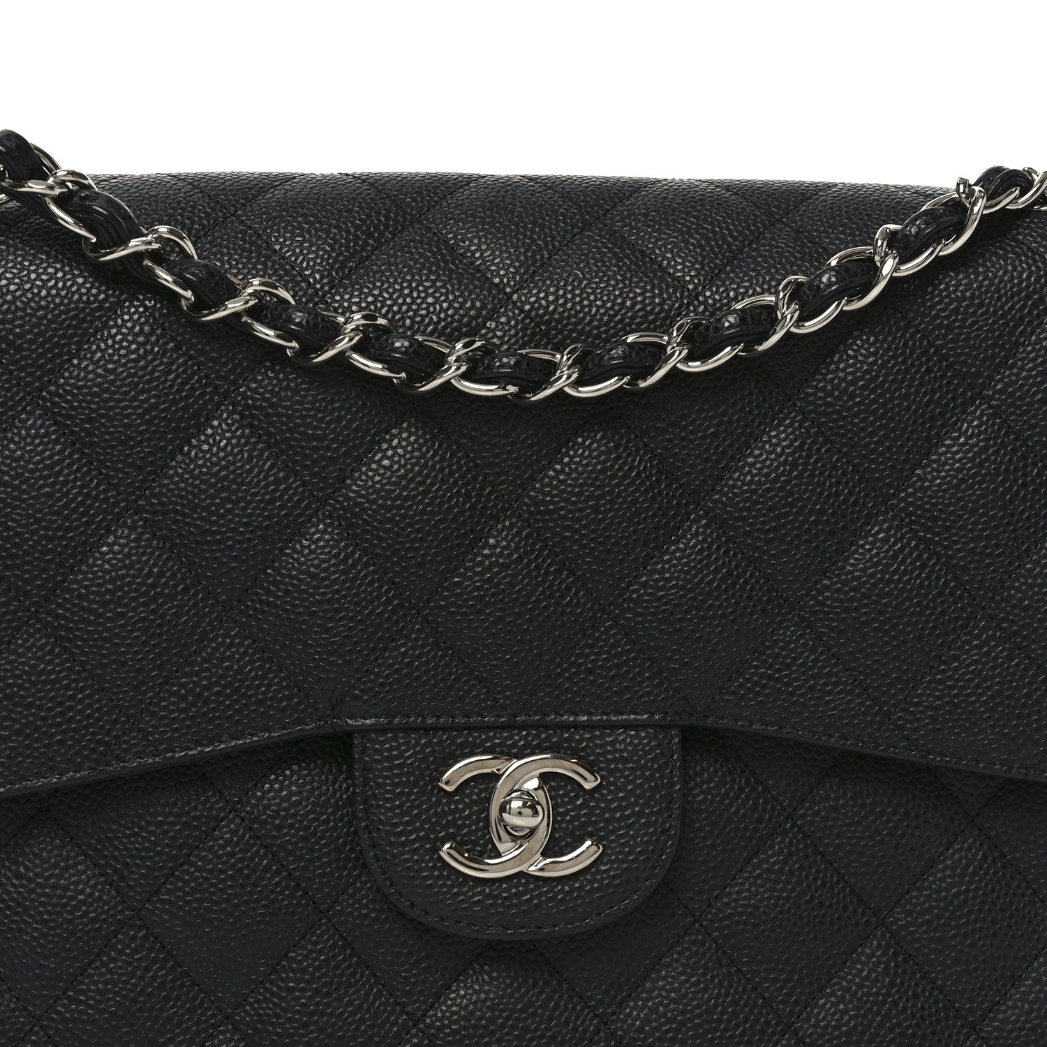 Chanel Caviar Quilted Jumbo Double Flap Black