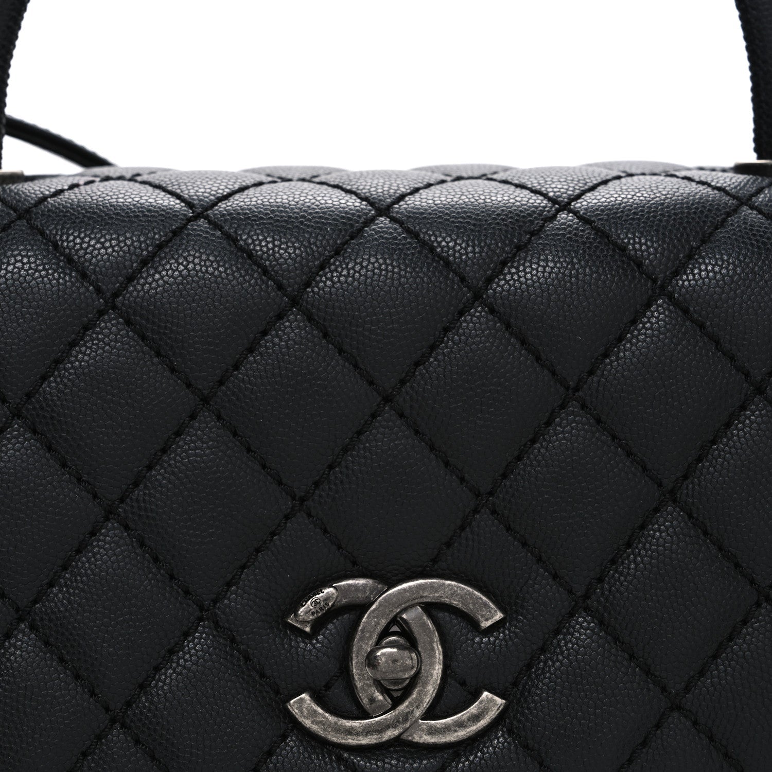 Chanel Caviar Quilted Medium Coco Handle Flap Black