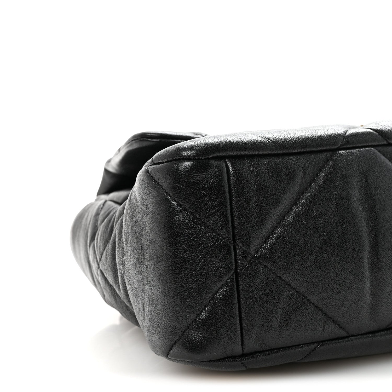 Chanel Goatskin Quilted Large Chanel 19 Flap Black