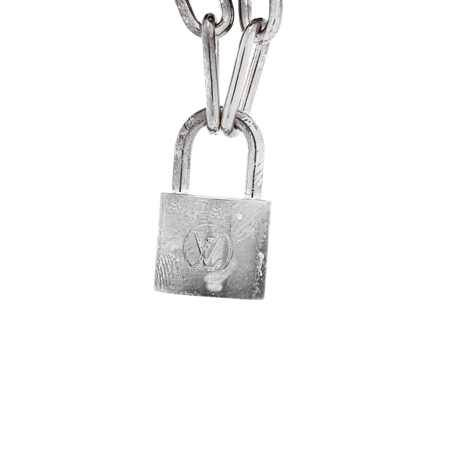 Louis Vuitton X Virgil Abloh Sterling Silver Lockit Bracelet Black