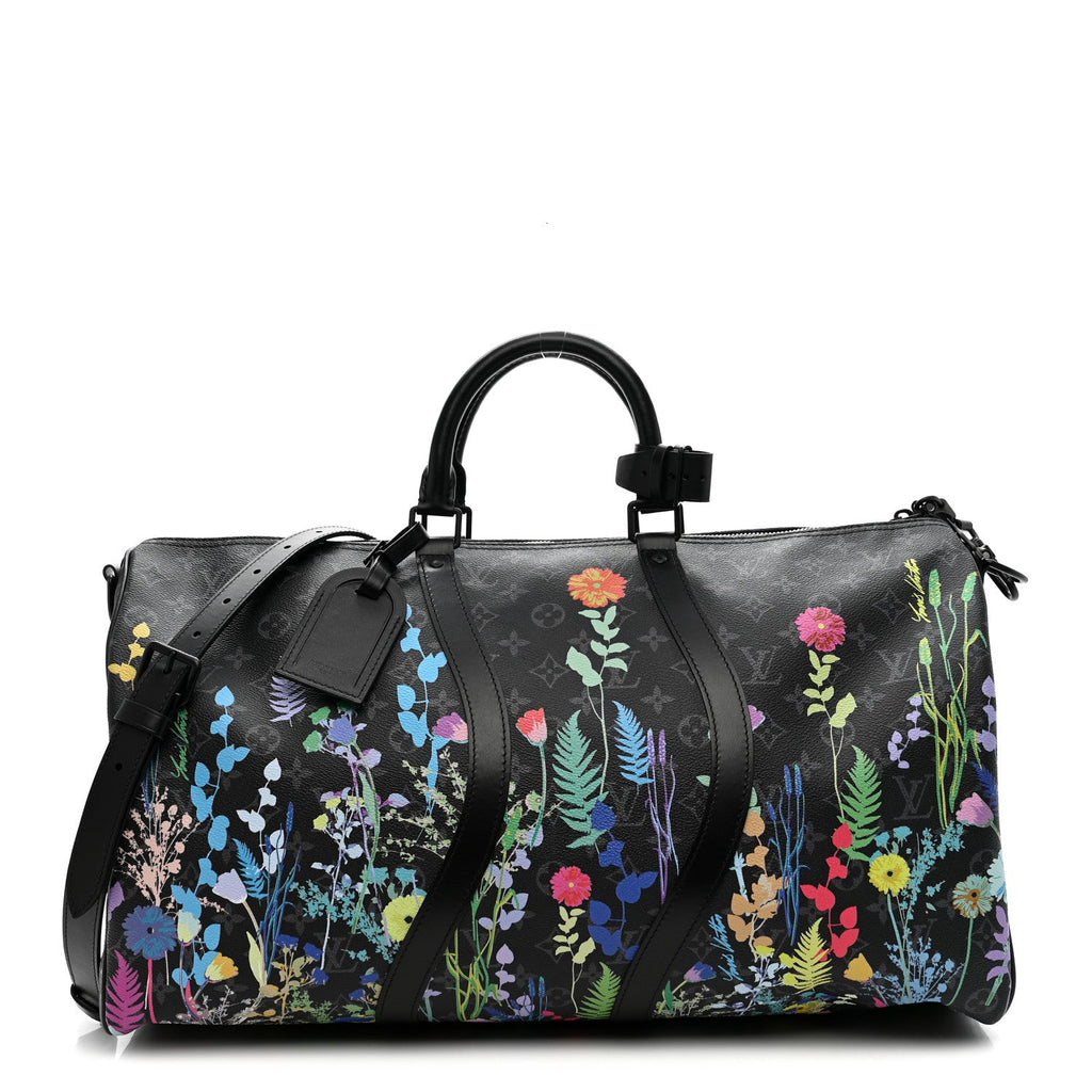 Louis Vuitton Monogram Eclipse Folia Keepall Bandouliere 50