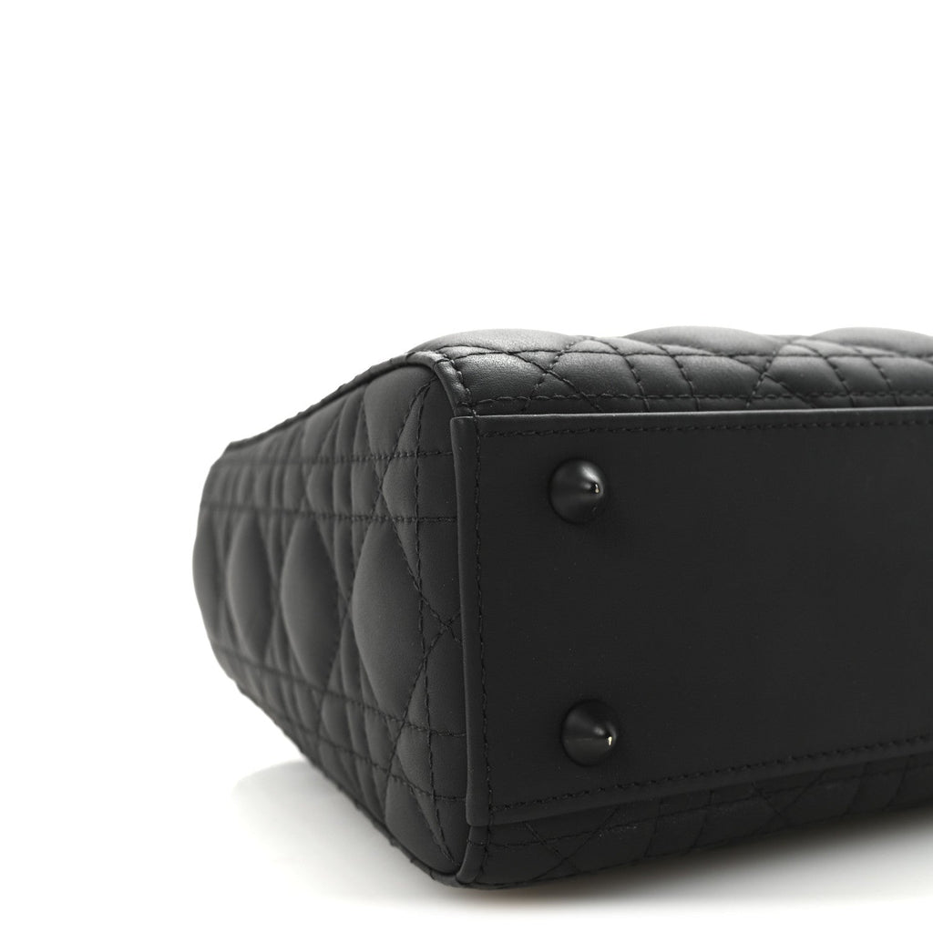 Christian Dior Ultra Matte Calfskin Cannage Small My ABCDior Lady Dior Black