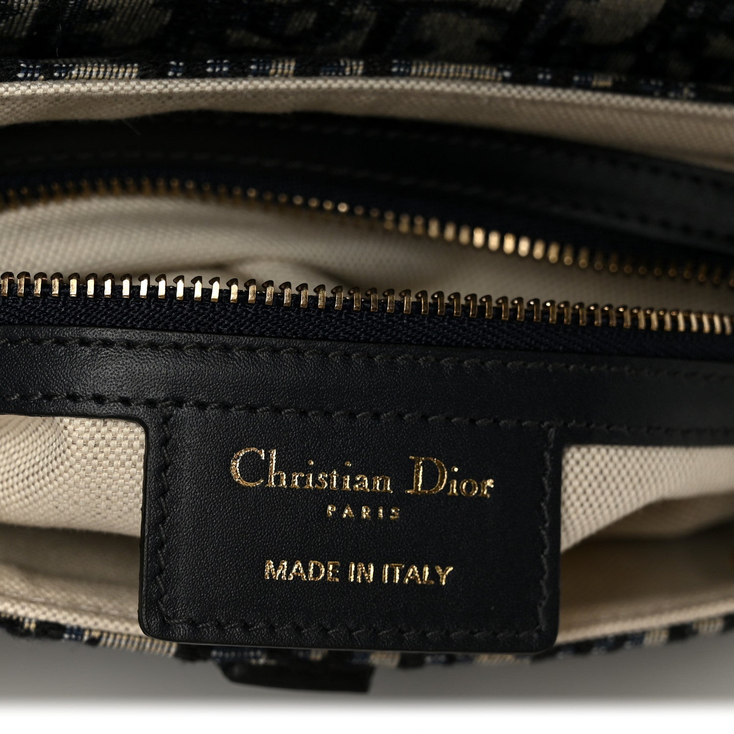 Christian Dior Oblique Saddle Bag Blue