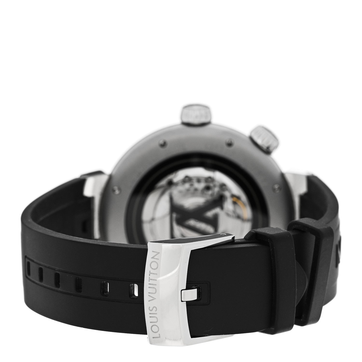 Louis Vuitton Stainless Steel Rubber 44mm Tambour Street Diver Automatic Watch Urban Green