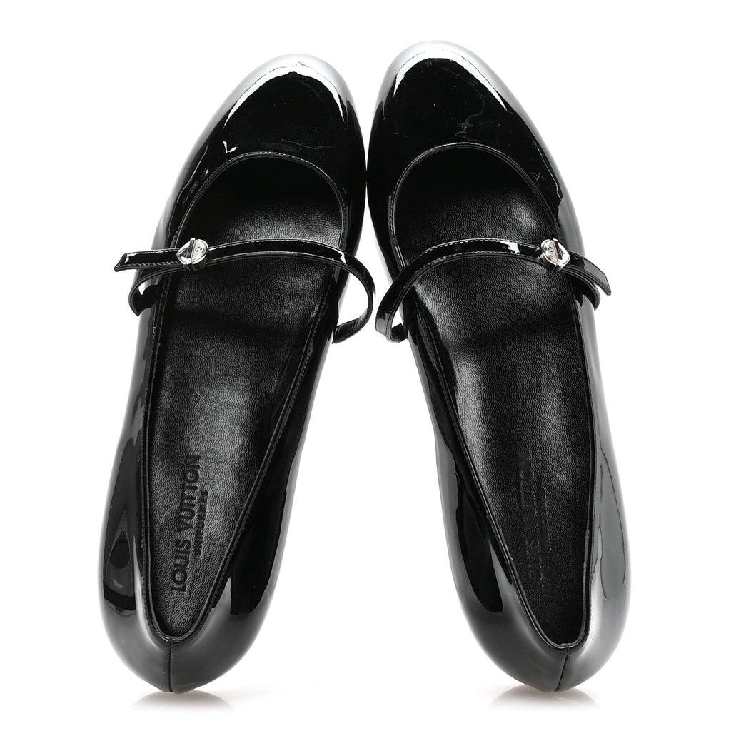 Louis Vuitton Patent Uniformes Ballet Flats 39.5 Black