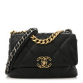 Chanel Lambskin Quilted Medium Chanel 19 Flap Black