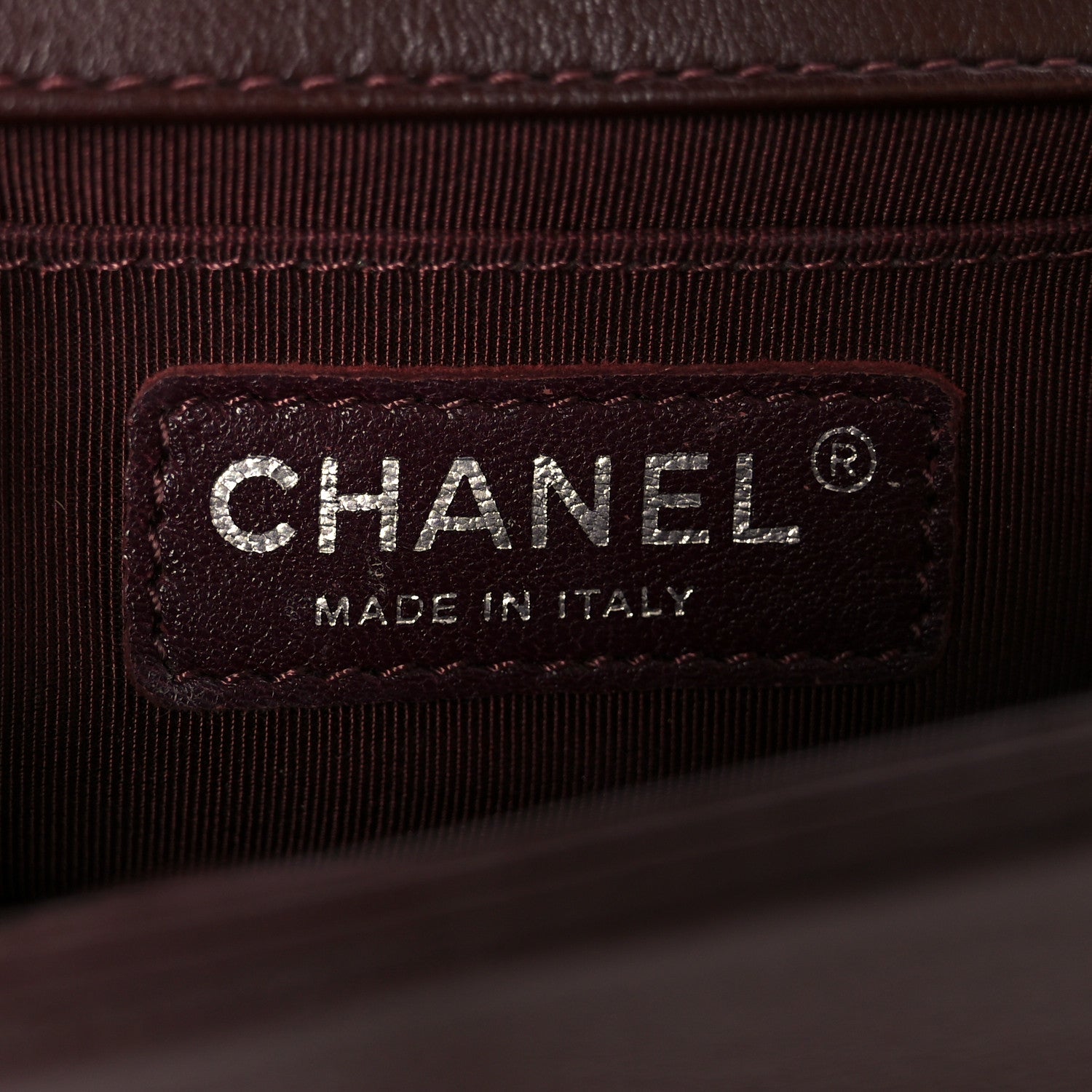 Chanel Calfskin Chevron Quilted Small Boy Flap Burgundy