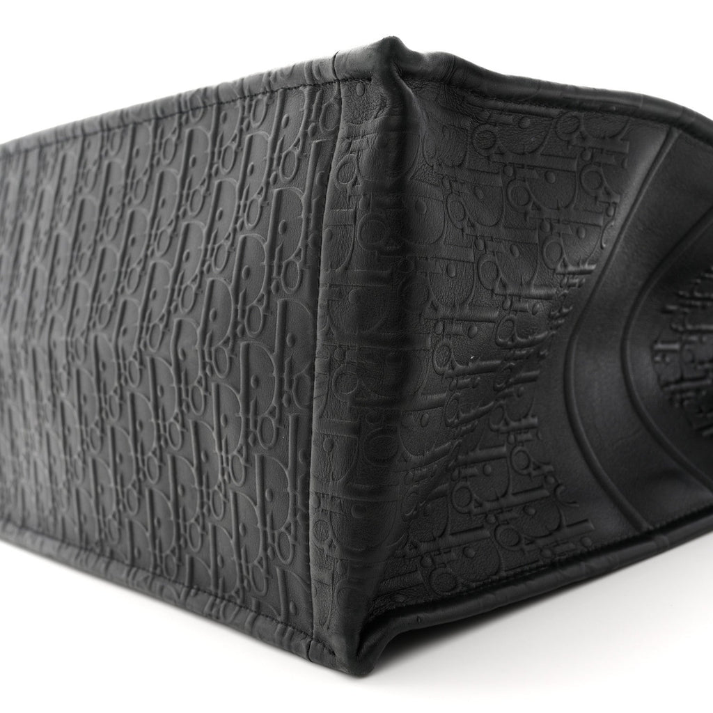 Christian Dior Oblique Calfskin Embossed Large Book Tote TBlack