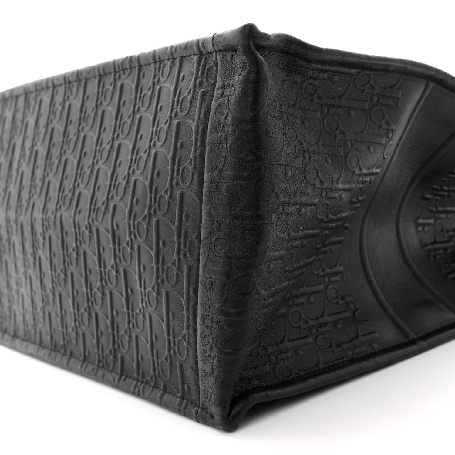 Christian Dior Oblique Calfskin Embossed Large Book Tote TBlack
