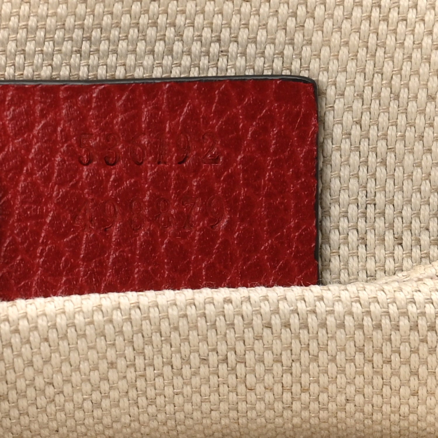 Gucci Pebbled Calfskin Soho Chain Backpack Hibiscus Red
