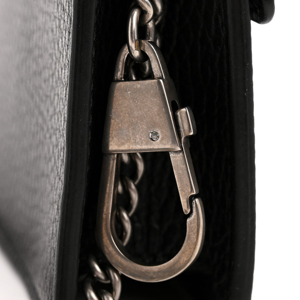 Gucci Calfskin Super Mini Dionysus Shoulder Bag Black