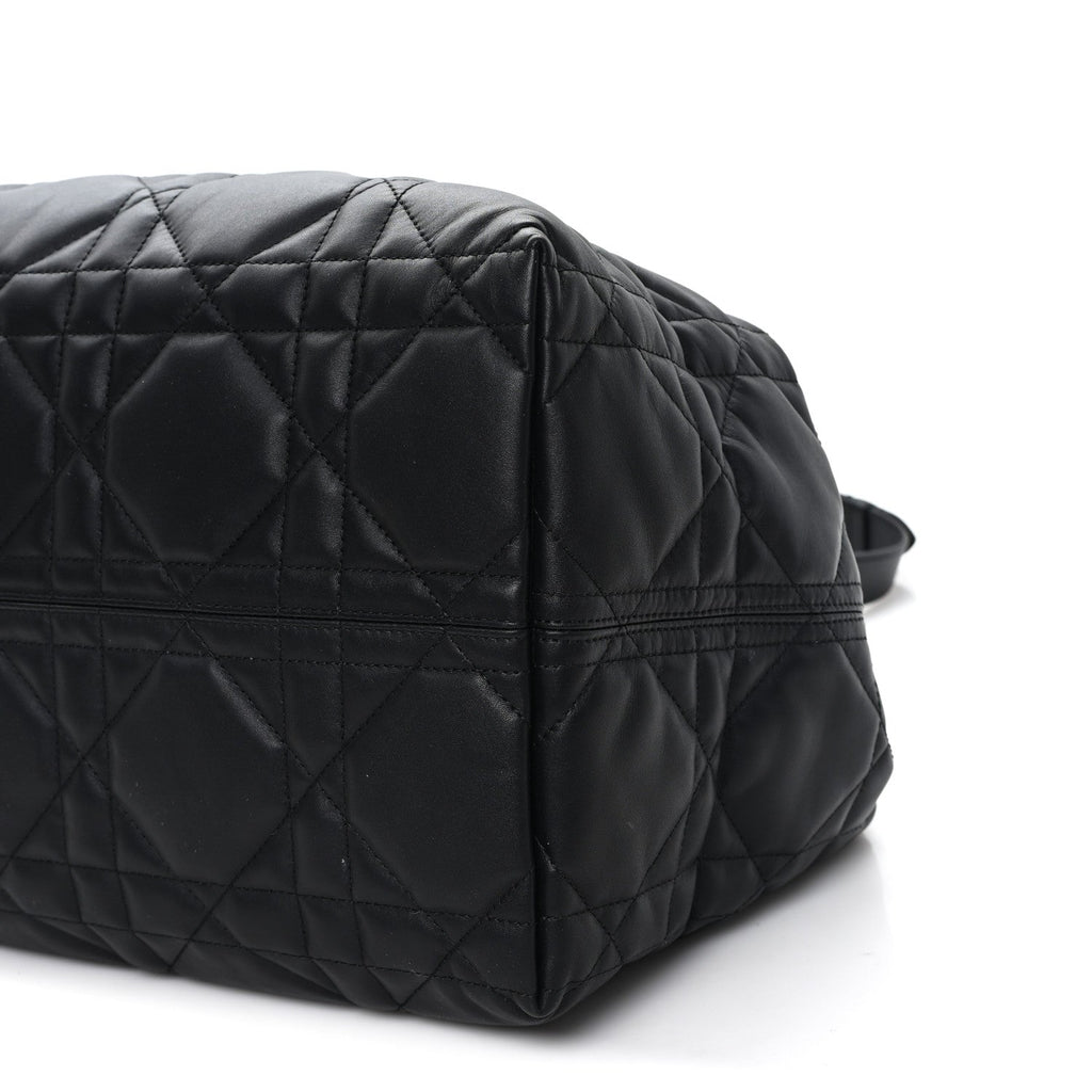 Christian Dior Calfskin Macrocannage Large Toujours Black