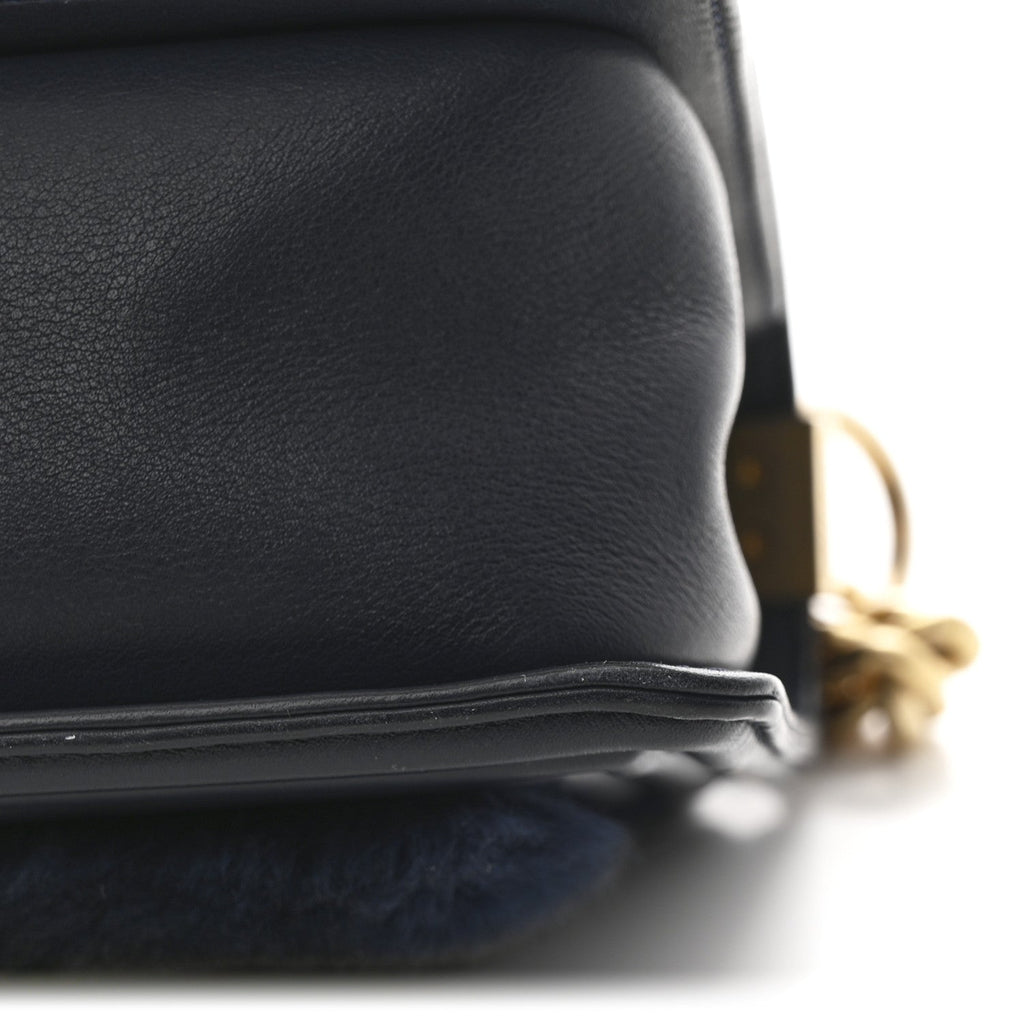 Chanel Orylag Medium Boy Top Handle Flap Navy