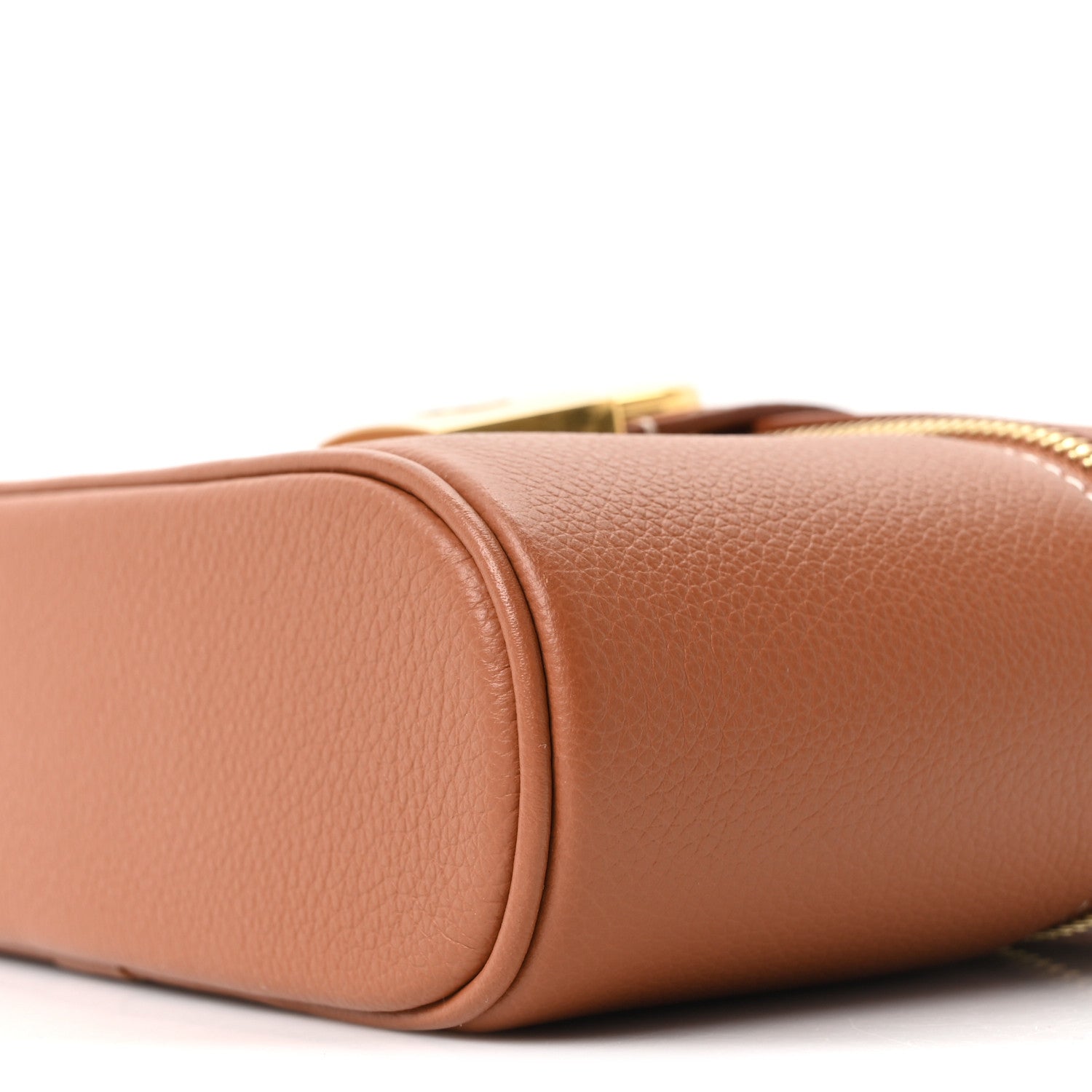 Louis Vuitton Grained Calfskin Low Key Vanity Pouch Cognac