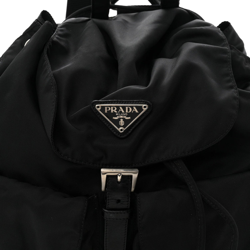 Prada Tessuto Nylon Vela Medium Backpack Black