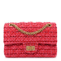 Chanel Tweed Quilted Mini 2.55 Reissue Flap Red Ecru Black
