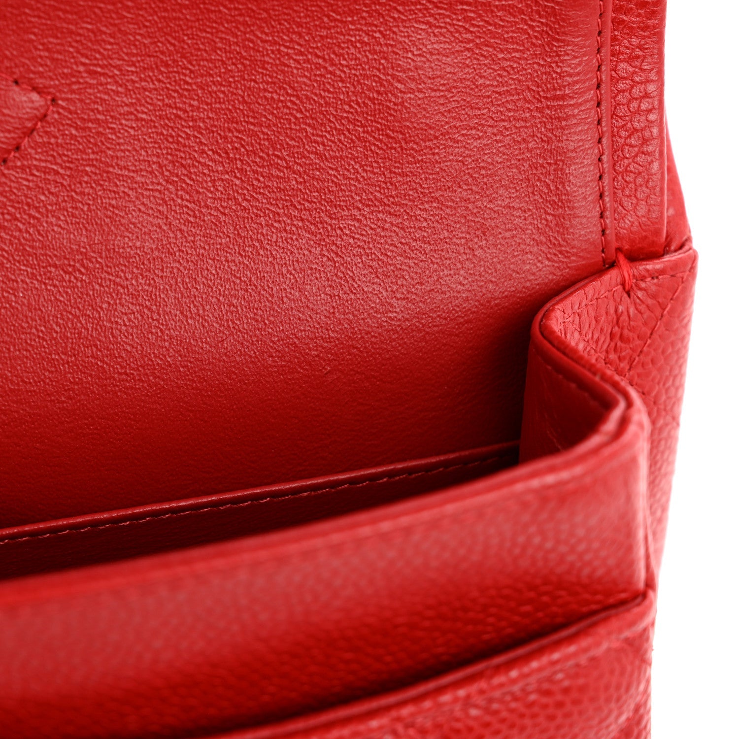 Chanel Caviar Quilted Medium Double Flap Red
