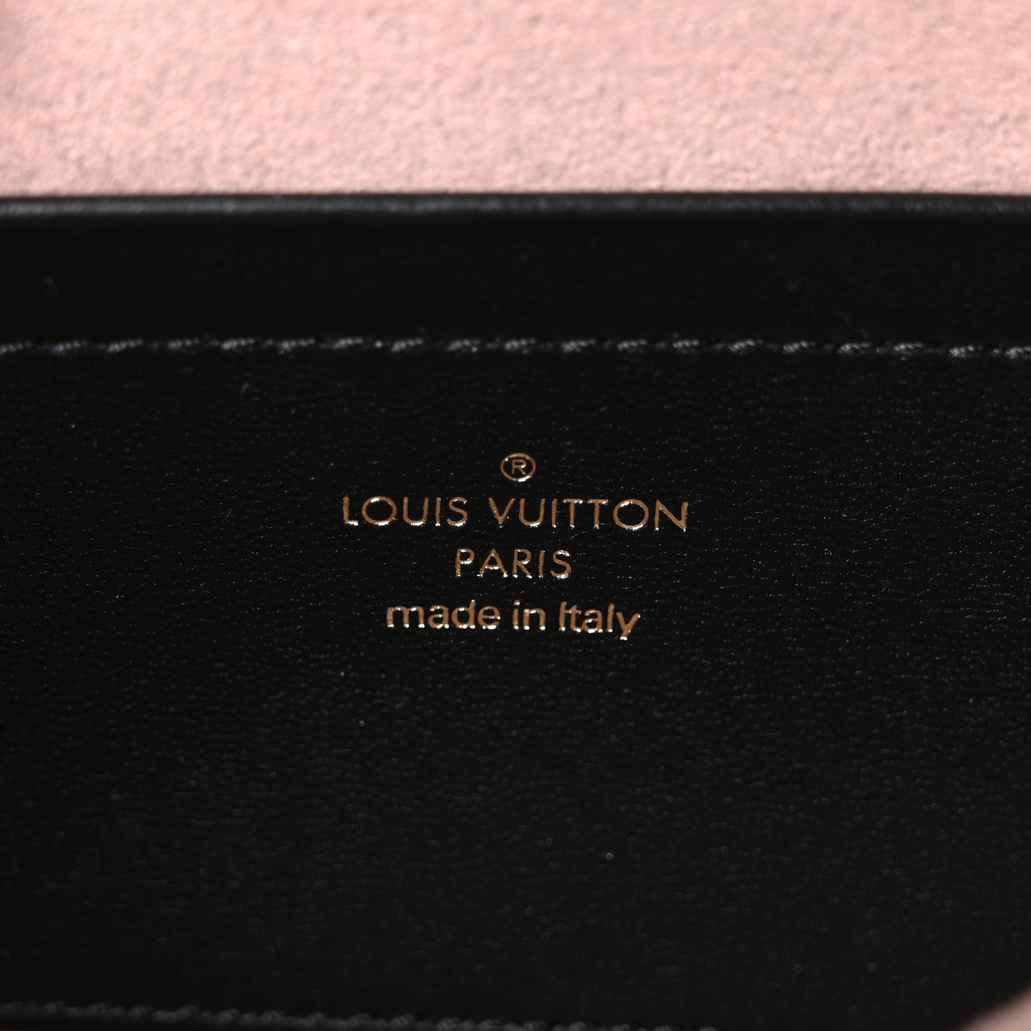 Louis Vuitton Lambskin Embossed Monogram Pochette Coussin Black