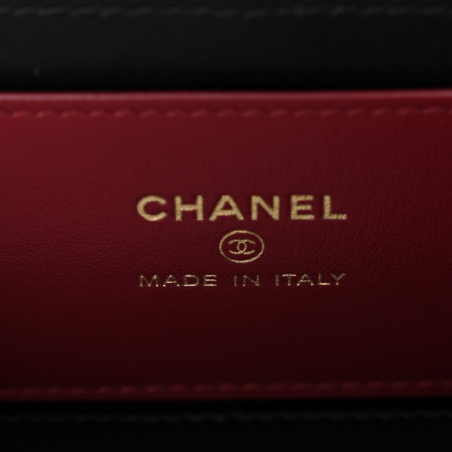 Chanel Shiny Caviar Preppy Coco Long Vanity With Strap Black