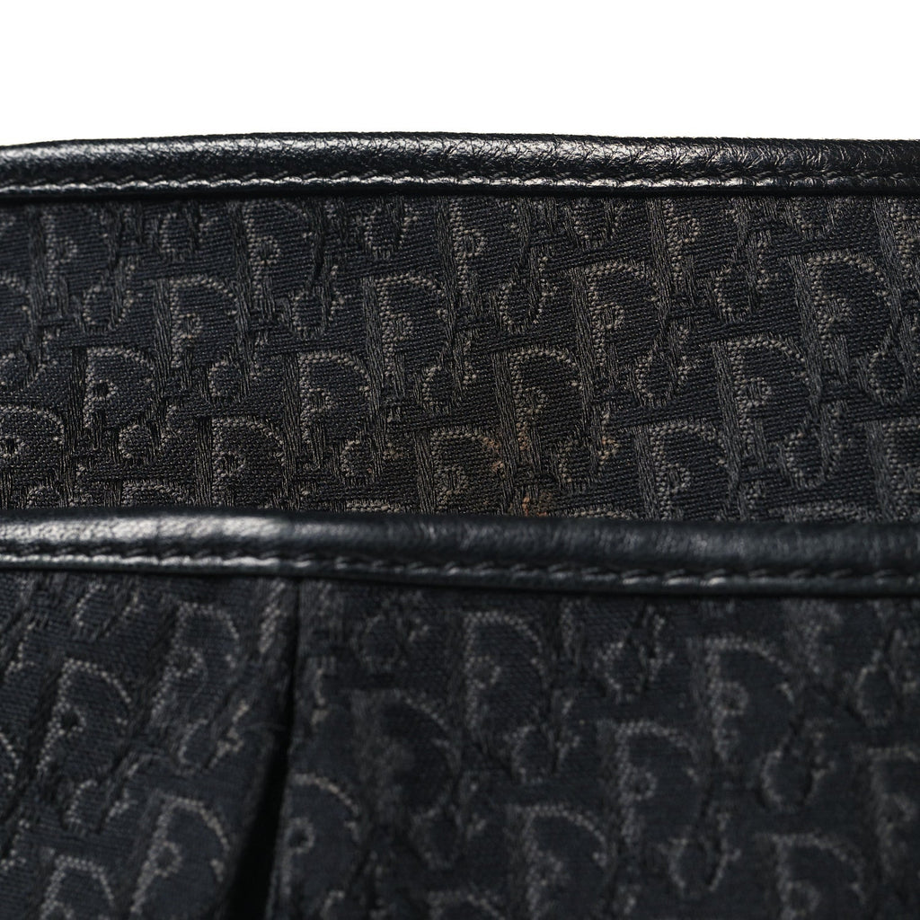 Christian Dior Canvas Diorissimo Buckle Messenger Black