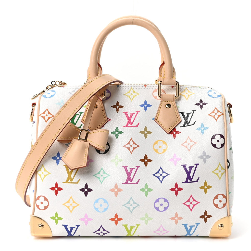Louis Vuitton LV X TM Monogram Multicolor Speedy Bandouliere 25 White