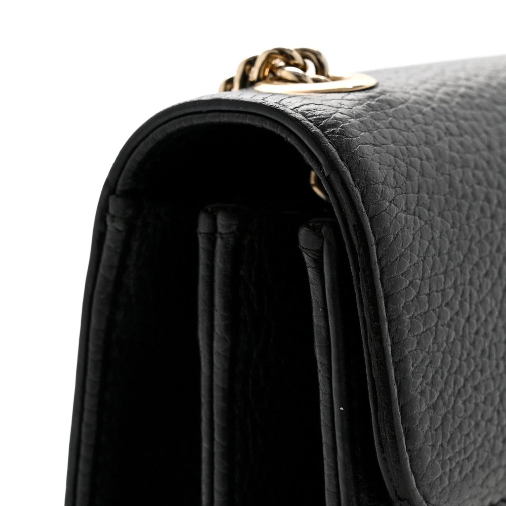 Gucci Dollar Calfskin Small Interlocking G Shoulder Bag Black