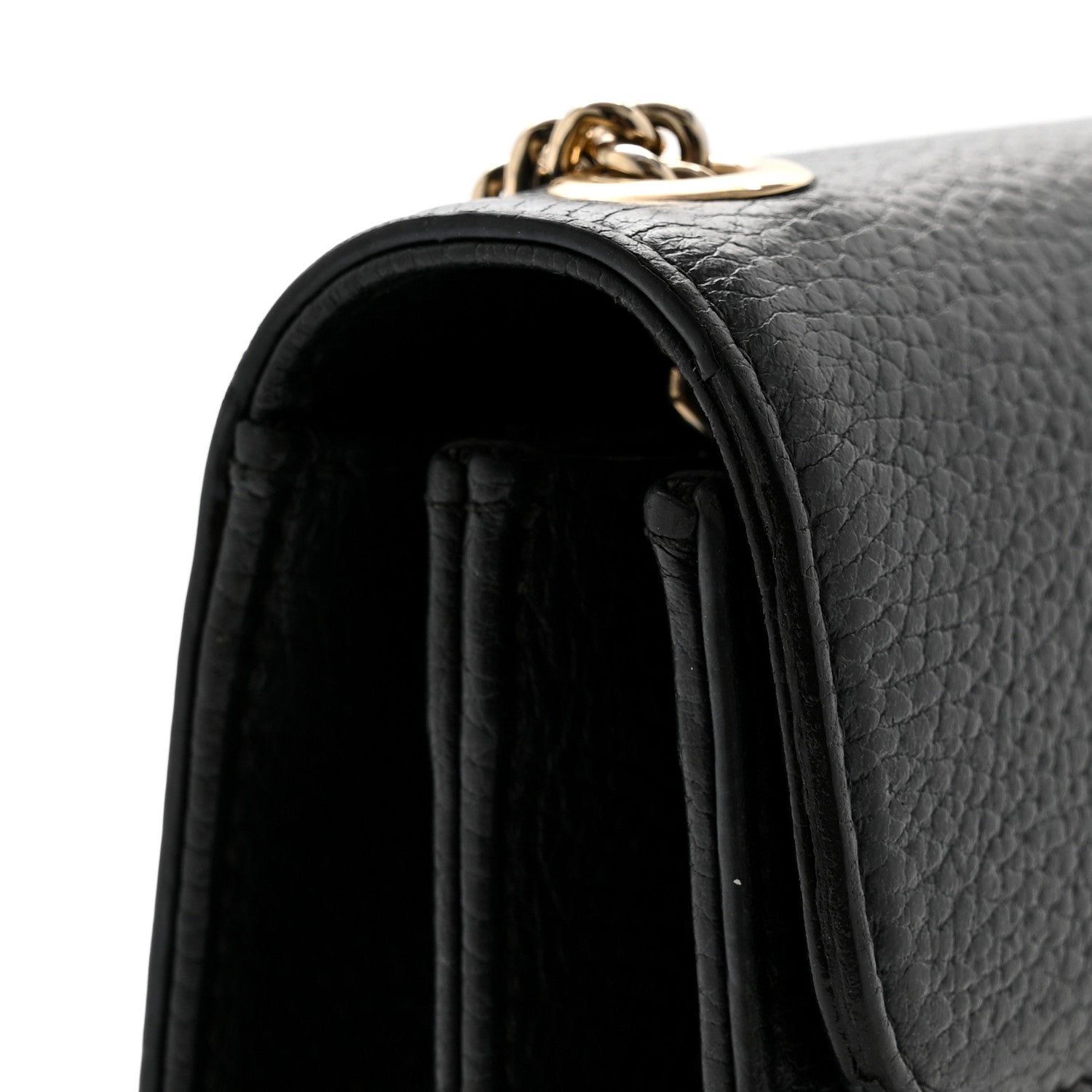 Gucci Dollar Calfskin Small Interlocking G Shoulder Bag Black