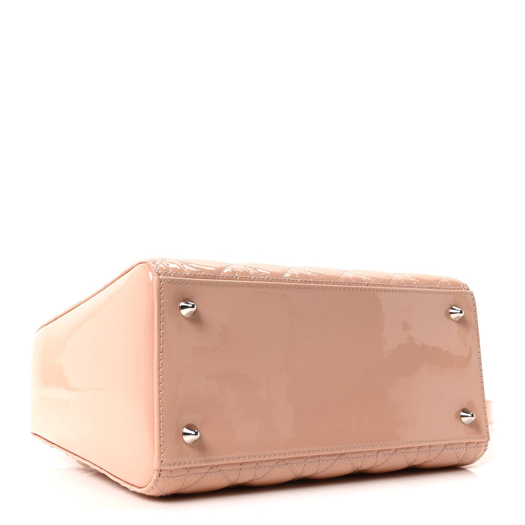 Christian Dior Patent Cannage Medium Lady Dior Light Pink