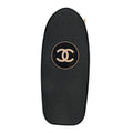 Lacquered Wood Logo Cruiser Skateboard Black Beige
