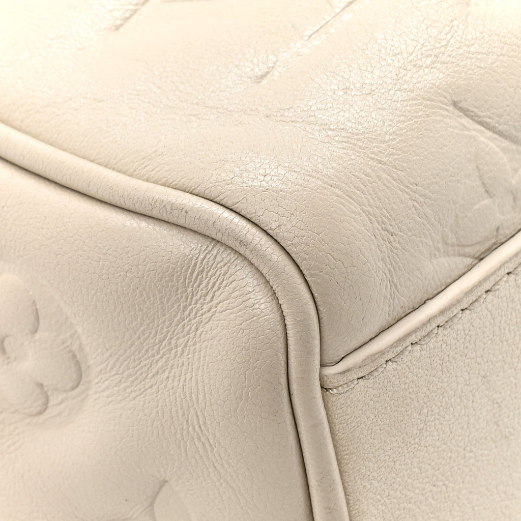Louis Vuitton Lambskin Embossed Monogram Fall in Love Speedy 22 Bandouliere Ivory