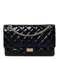 Chanel Distressed Patent Quilted 2.55 Reissue 226 Flap Blue
