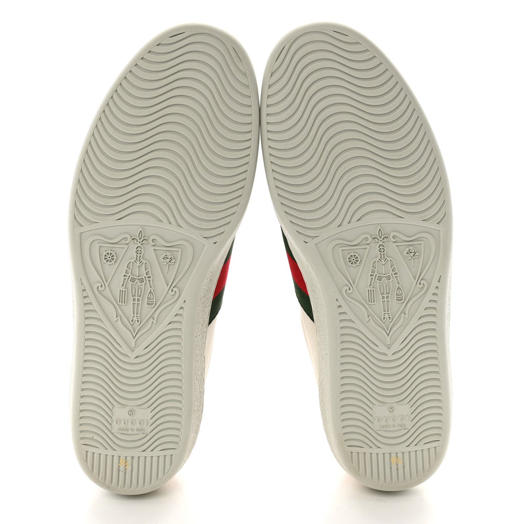 Gucci X FREYA HARTAS Calfskin Miro Soft Web Mythical Creature Embroidered Mens Ace Sneakers 9.5 New Mystic White
