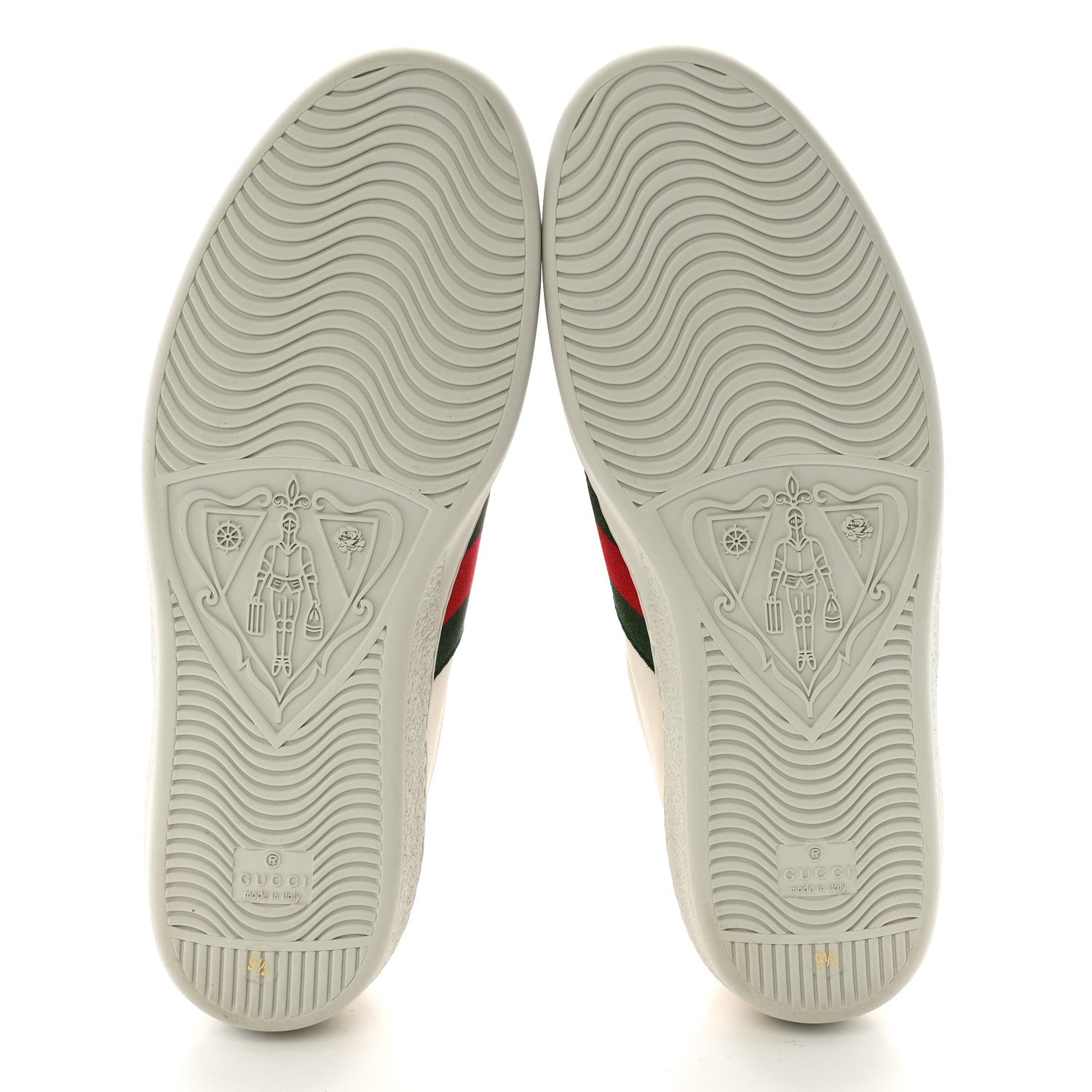 Gucci X FREYA HARTAS Calfskin Miro Soft Web Mythical Creature Embroidered Mens Ace Sneakers 9.5 New Mystic White