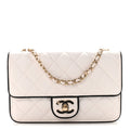Chanel Lambskin Quilted Resin CC Mini Flap Bag White Black