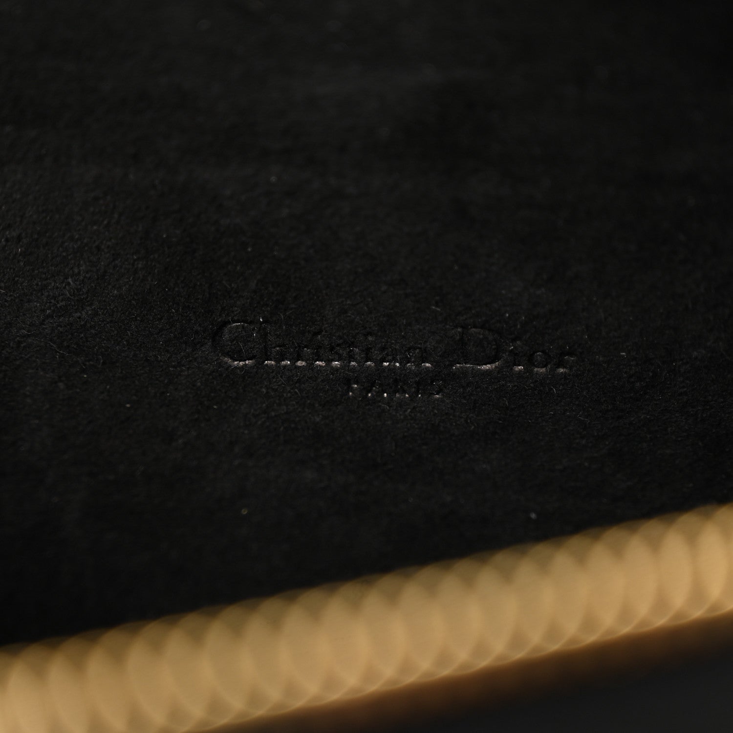 Christian Dior Grained Calfskin Caro Double Pouch Black