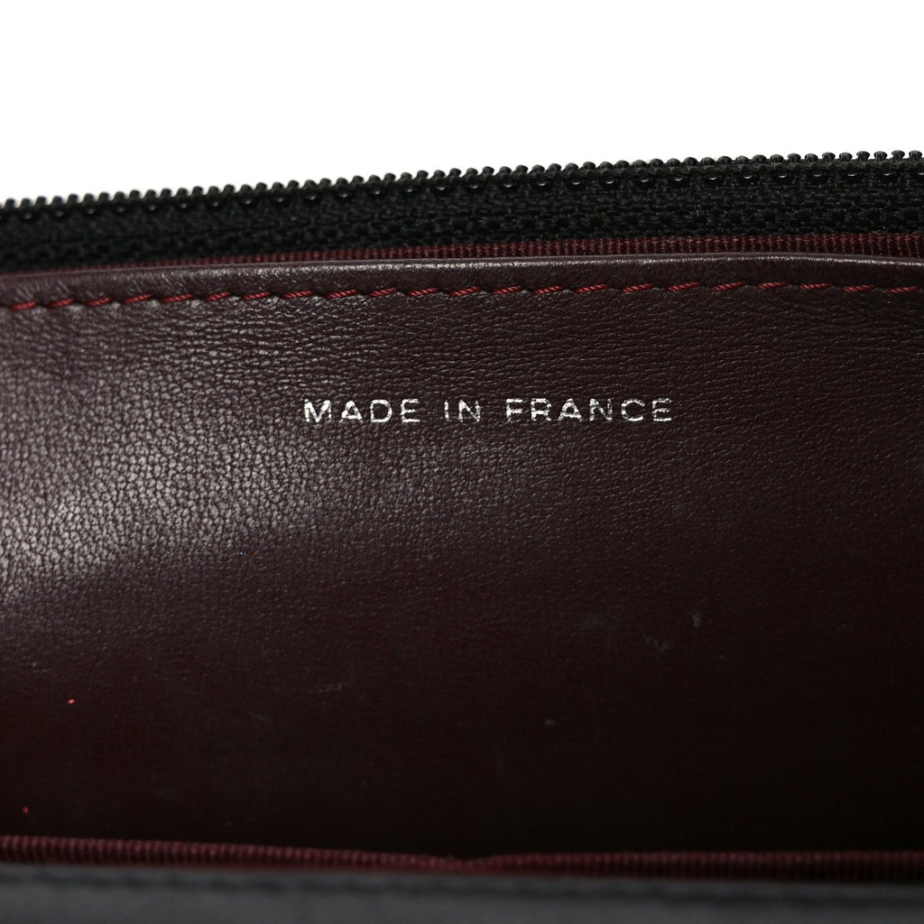Chanel Lambskin Quilted Wallet On Chain WOC Black