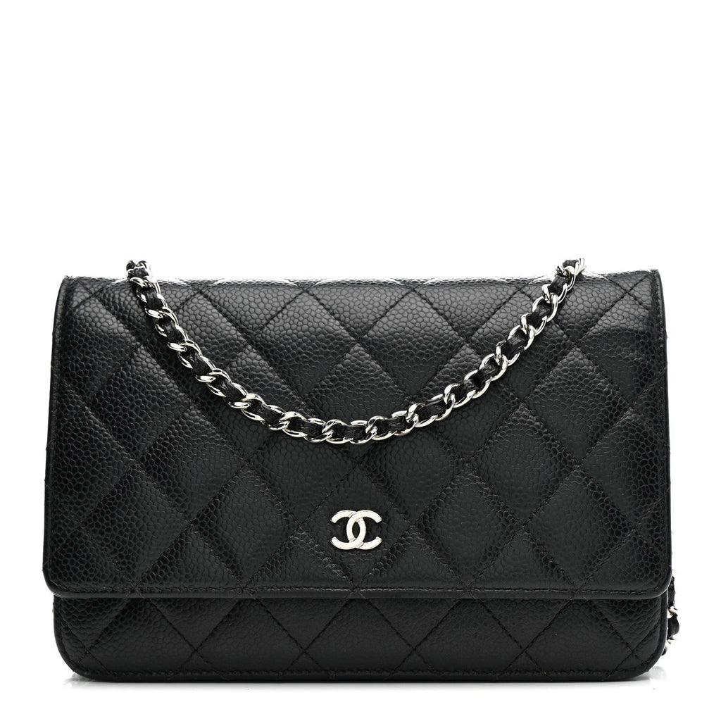 Chanel Caviar Quilted Wallet on Chain WOC Black