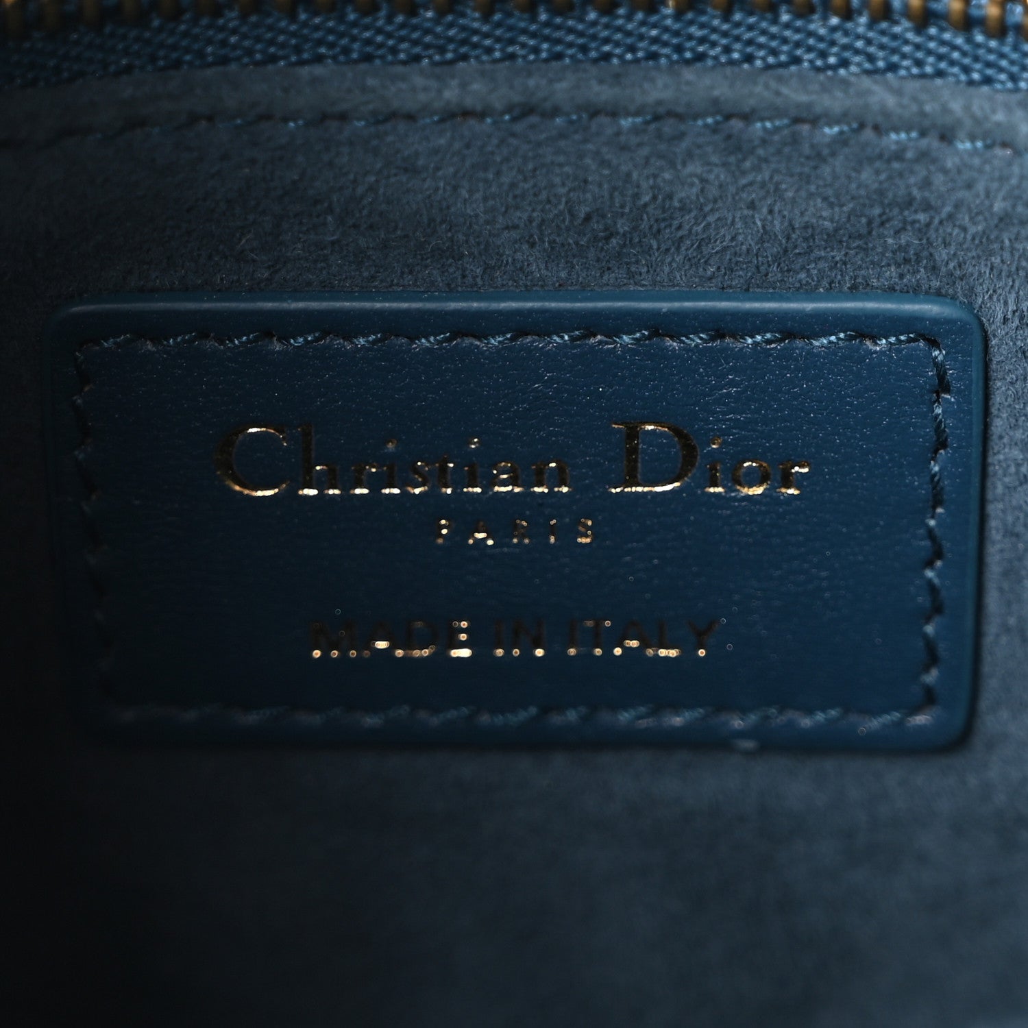 Christian Dior Lambskin Cannage Small My ABCDior Lady Dior Deep Ocean