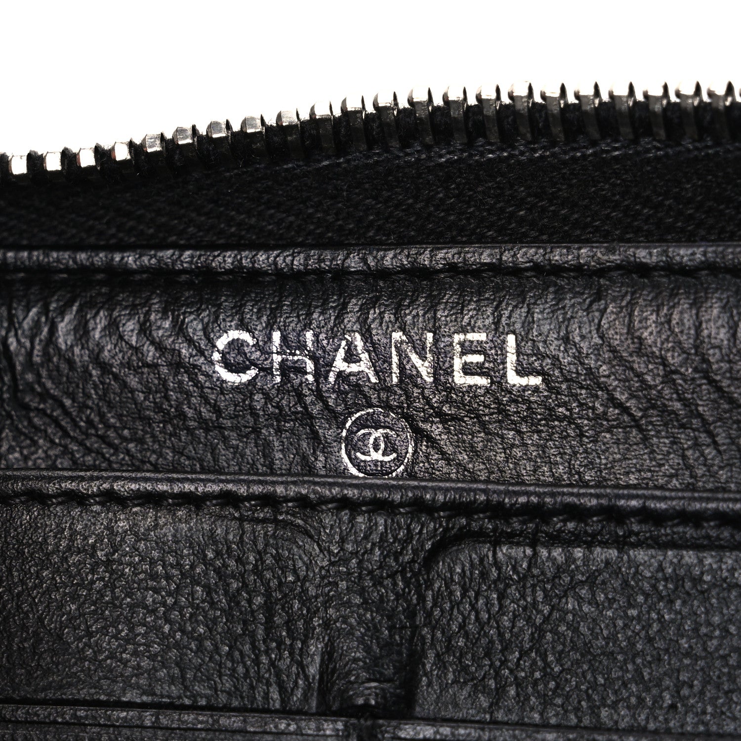 Caviar Quilted Large Gusset Zip Around Wallet Black